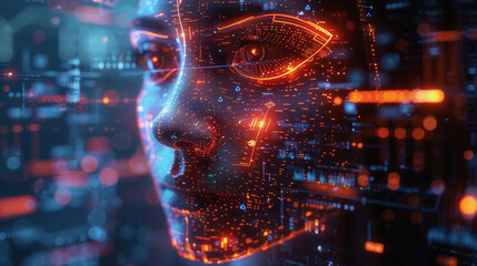 Artificial intelligence revolutionizing industries depicted with futuristic interfaces and quantum computing backdrops