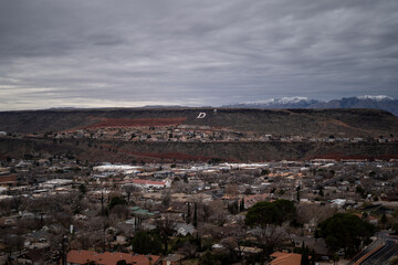 View From Dixie Rock in St. George Utah City