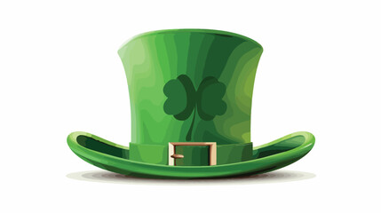 Green st patrick day hat icon vector illustration ep