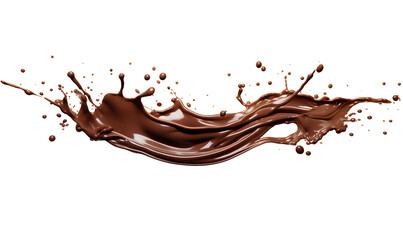 Liquid chocolate splash isolated background