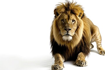Obraz premium lion isolated on white background