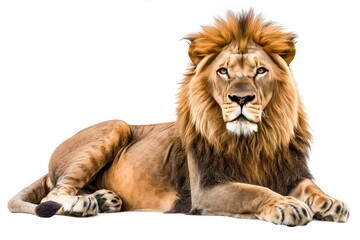 Obraz premium lion isolated on white background