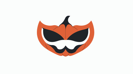 Halloween mask silhouette style icon vector design i