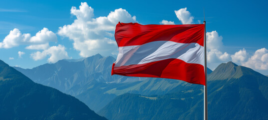 Austrian flag, a symbol of national pride and unity in Austria