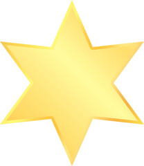 Luxury golden sparkle star symbol label sign clipart for party confetti shine glitter magic illustration