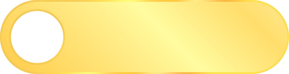Gold button slider tag label sign with hole clipart vector for website media banner template design illustration