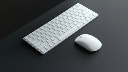 A computer keyboard and mouse