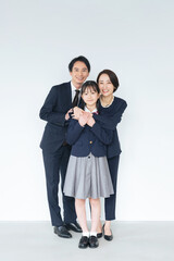 ハグする仲良し親子