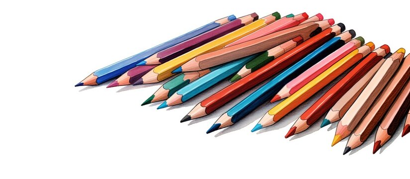 vector illustration of colored pencils with various choices of colors that children like