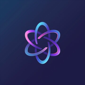 Logo design, atom, minimalist, AI-generative