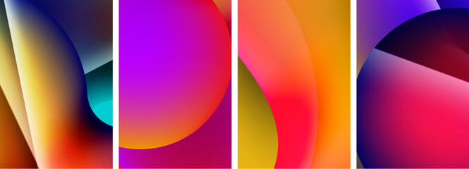 Liquid abstract shapes with gradient colors. Abstract backgrounds for wallpaper, business card, cover, poster, banner, brochure, header, website