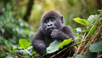 Obraz premium Mountain Gorilla Cub 3