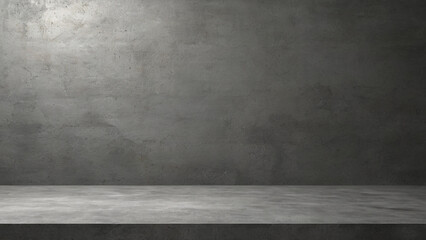 Grey concrete texture table product display background.3d perspective studio photography...