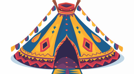 Indian tent cartoon vector illustration graphic design