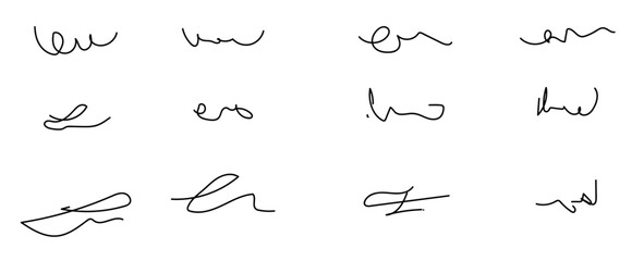 Red brush stroke underline. Marker pen highlight stroke. Vector swoosh brush underline set for accent, marker emphasis element. Hand drawn collection set of underline strokes. vector illustration