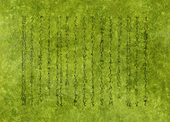 古今和歌集「仮名序」巻首の2ページ、紀貫之の序文 - obrazy, fototapety, plakaty