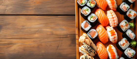 Obraz na płótnie Canvas sushi assortment on white background
