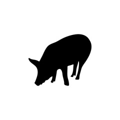 silhouettes of a pig