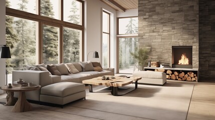 Modern Rustic Embrace the beauty of nature with a modern rustic interior