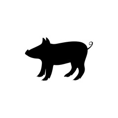 silhouettes of a pig