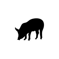 silhouettes of a pig
