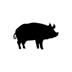 silhouettes of a pig