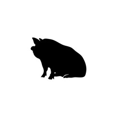 silhouettes of a pig