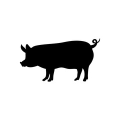 silhouettes of a pig