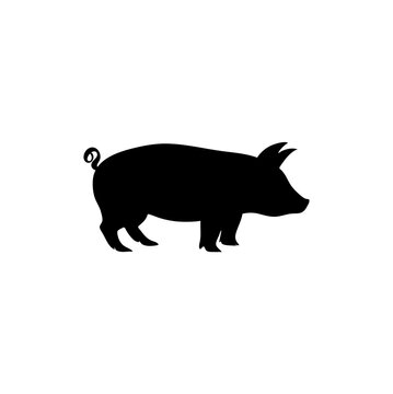 silhouettes of a pig