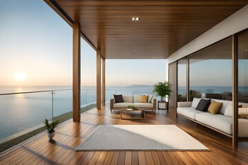 concepts for a home balcony with a focus on creating a serene yoga or meditation space.