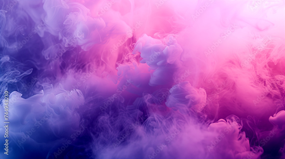 Poster Pink-purple aura - psychedelic background smoke - pink clouds.