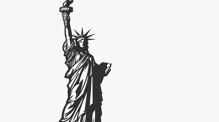 Liberty statue torch isolated on white background vector