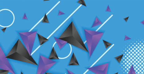 Abstract composition of triangle. Minimal geometric background.