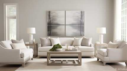 Fototapeta na wymiar Sleek Serenity Achieve a serene and minimalist look with a neutral color palette