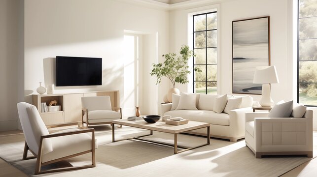 Sleek Serenity Achieve a serene and minimalist look with a neutral color palette