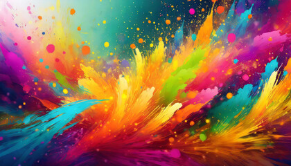 Holi color splash background, Generative AI, Generative, AI