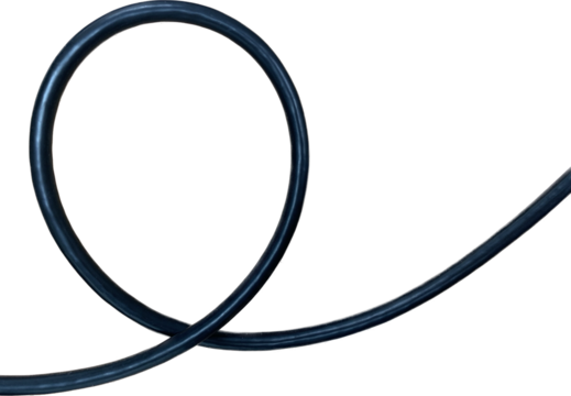 Black power cable socket isolated on white background