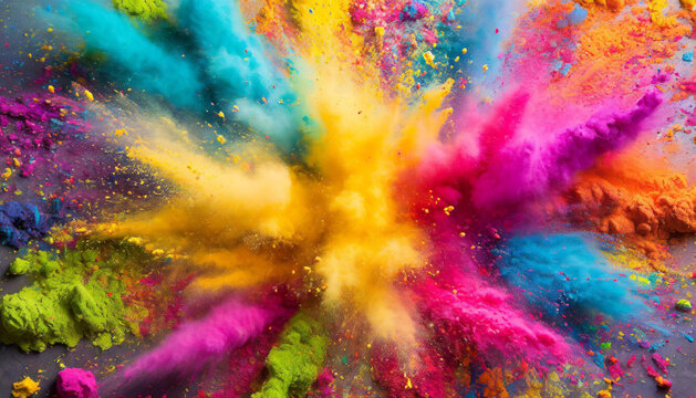 Holi color explosion, Generative AI, Generative, AI © Alok