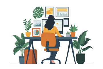 Fototapeta premium Remote Work and Digital Skills: The trend of remote work is likely to impact various occupations