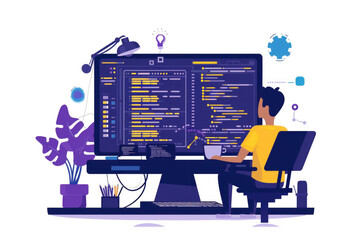 Testing and Debugging: Software engineers are responsible for testing their code to identify and fix bugs or errors - obrazy, fototapety, plakaty