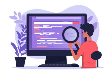 Testing and Debugging: Software engineers are responsible for testing their code to identify and fix bugs or errors - obrazy, fototapety, plakaty