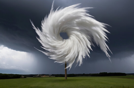Whirling made from clouds and wind