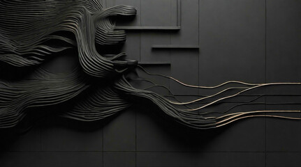 interior design with luxurious scenery and frame on the wall abstract background 