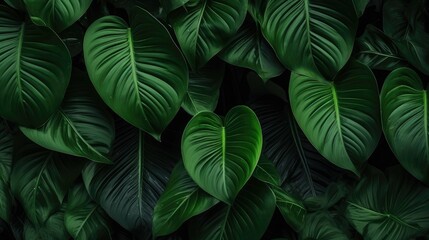 Background Of Tropical Leaves With An Abstract, Textured Design Suitable For Desktop Wallpapers. Сoncept Tropical Leaves, Abstract Design, Textured Background, Desktop Wallpapers.jp