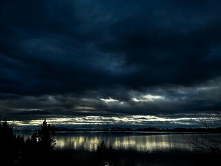 Lake Tahoe Incline Village Hiking Trails to the Sunny Beach at Winter Season with Clear Water and...