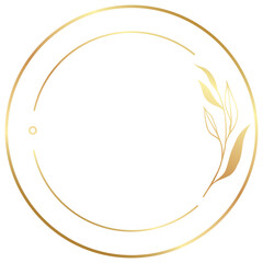 Luxury Elegant Gold Gradient Geometric Circle Border Frame