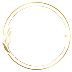 Luxury Elegant Gold Gradient Geometric Circle Border Frame