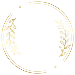 Luxury Elegant Gold Gradient Geometric Circle Border Frame