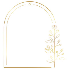 Luxury Elegant Gold Gradient Geometric Circle Border Frame