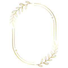 Luxury Elegant Gold Gradient Geometric Circle Border Frame